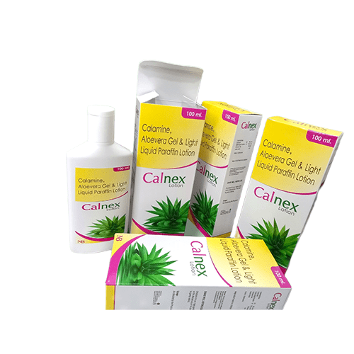 Calnex Lotion – Calamine & Aloevera Gel Light Liquid Paraffin Lotion | Nexbon Lifesciences