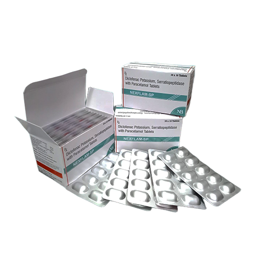 Nexflam-SP Tab – Diclofenac Potassium 50mg + Paracetamol 325 Mg + Serratiopeptidase 10mg | Nexbon Lifesciences