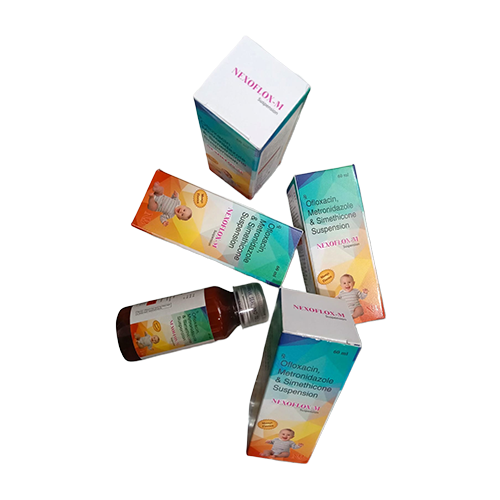 Nexoflox-M Syp – Ofloxacin 50mg + Metronidazole 120mg + Simethicone 10mg | Nexbon Lifesciences