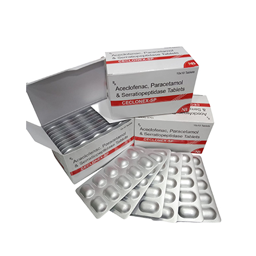 Ceclonex-SP Tab – Aceclofenac 100mg + Paracetamol 325mg+ Serratiopeptidase 15mg | Nexbon Lifesciences