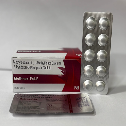 Methnex-Fol-P Tab – L-Methyl Folate 1mg + Methylcobalamin 1500mcg + Pyridoxal-5-Phosphate 0.5mg | Nexbon Lifesciences