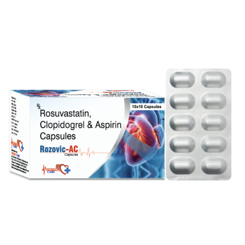 Rozovic-AC – Rosuvastatin, Clopidogrel & Aspirin Capsules | Nexbon Lifesciences