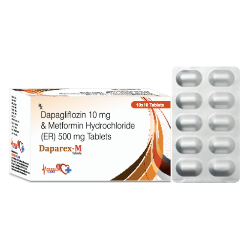 Daparex-M – Dapagliflozin 10 mg & Metformin Hydrochloride (ER) 500 mg Tablets | Nexbon Lifesciences